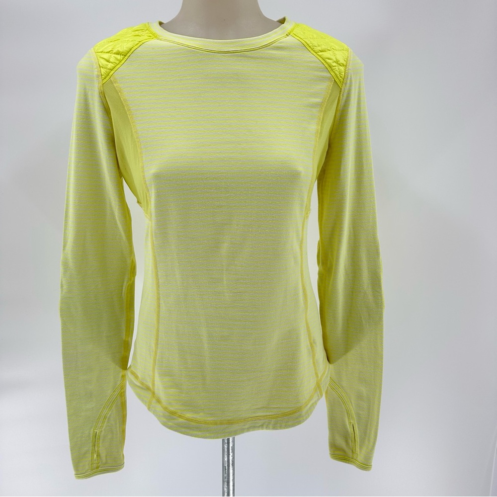 Lululemon size 4 run ice queen slope, stripe clarity, yellow Athleta quilted